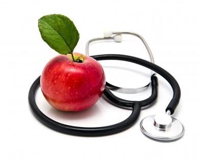 Jabłko i stetoskop