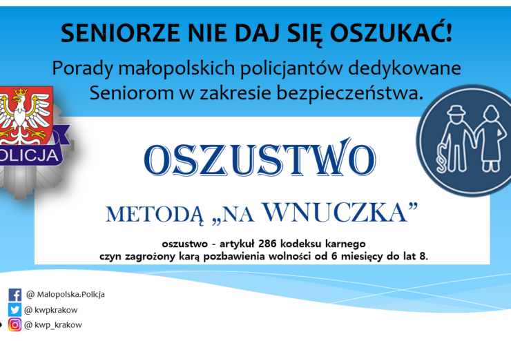 Plakat dotyczący bezpieczeństwa seniorów