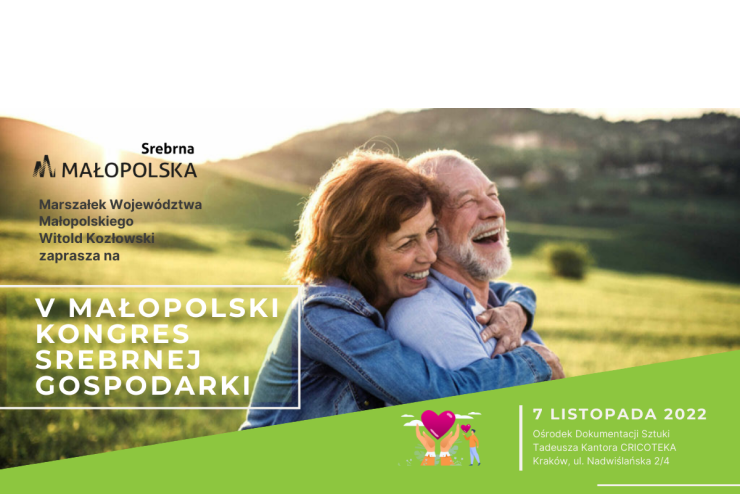 Baner promocyjny V Małopolskiego Kongresu Srebrnej Gospodarki