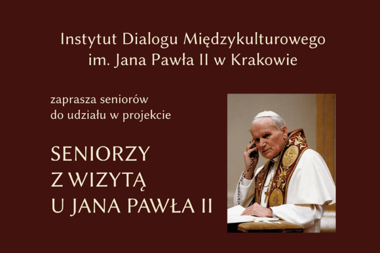 Zaproszenie do projektu Seniorzy z wizytą u Jana Pawła II, zdjęcie papieża